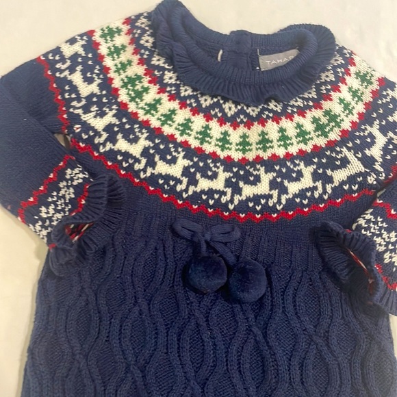Tahari Baby Sweater Reindeer Design Onsie - Picture 3 of 4